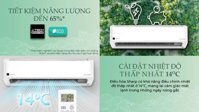So sánh giá Máy lạnh Sharp Inverter 1 HP AH-XP10CMW rẻ nhất? - Ảnh 2