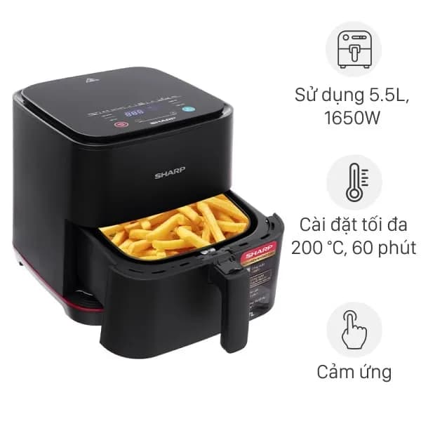 So sánh giá Nồi chiên không dầu Sharp 7 lít KF-AF70EV-BK rẻ nhất? - Ảnh 8