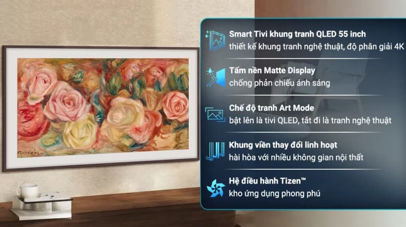 Smart Tivi Khung Tranh The Frame QLED Samsung AI 4K 55 inch QA55LS03HE - Giá rẻ nhất hôm nay - Ảnh 6