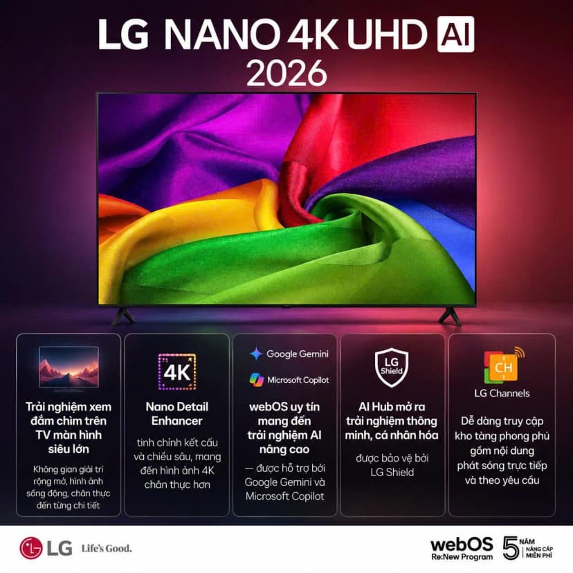 Smart Tivi LG AI 4K 85 inch 85NU855BPSA - Giá rẻ nhất hôm nay - Ảnh 10