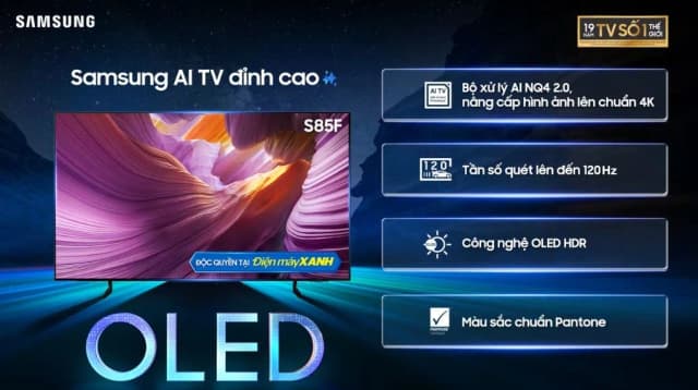 So sánh giá Smart Tivi OLED Samsung AI 4K 77 inch QA77S85F rẻ nhất? - Ảnh 2