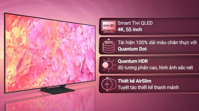 So sánh giá Smart Tivi QLED Samsung 4K 55 inch QA55Q60C rẻ nhất?