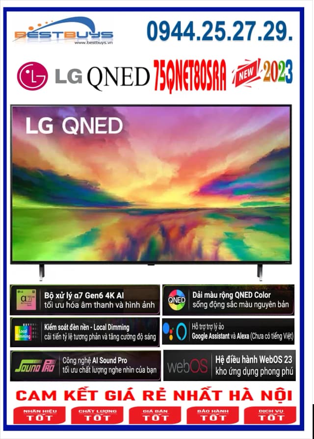 So sánh giá Smart Tivi QNED LG AI 4K 75 inch 75QNED80SRA rẻ nhất? - Ảnh 19