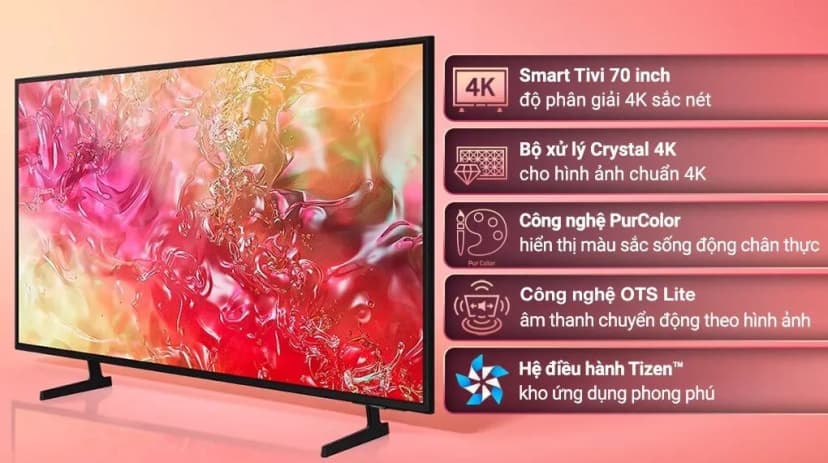 Smart Tivi Crystal UHD Samsung 4K 70 inch UA70DU7000 - Giá rẻ nhất hôm nay - Ảnh 2