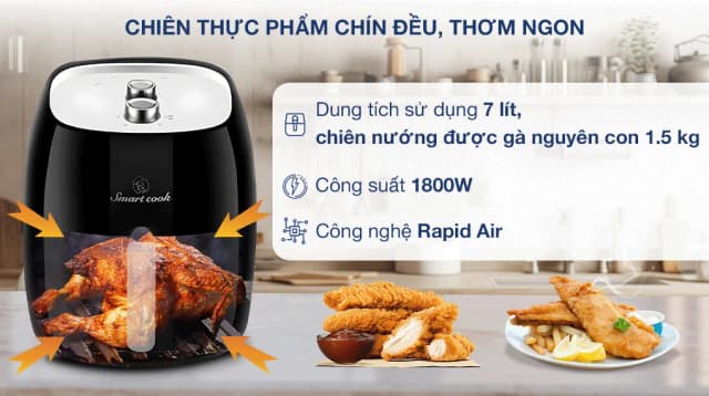 So sánh giá Nồi chiên không dầu Smartcook 7 lít AFS-3941 rẻ nhất? - Ảnh 17