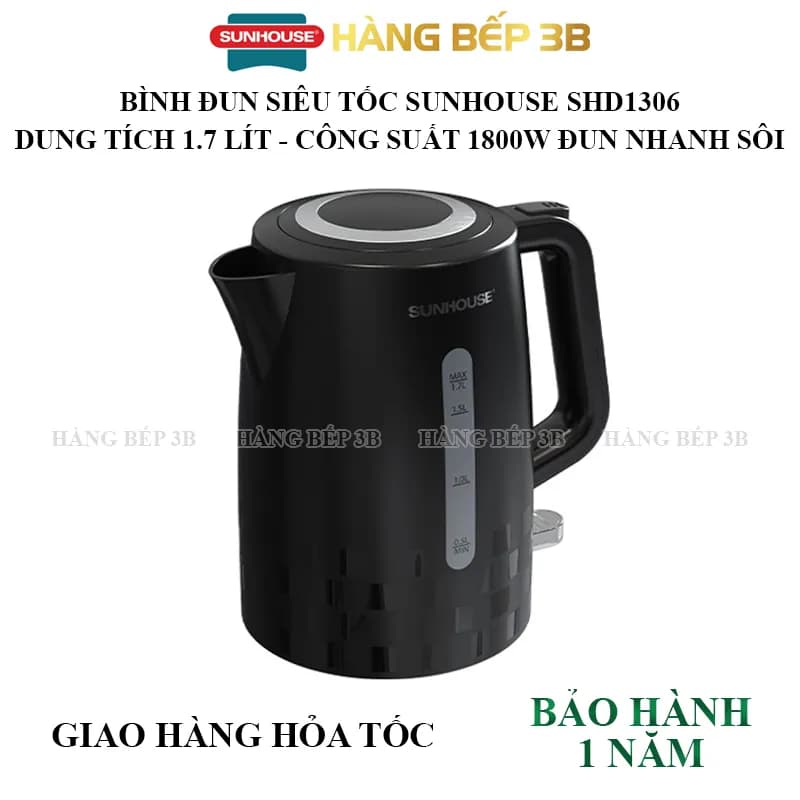 So sánh giá Bình đun siêu tốc Sunhouse 1.7 lít SHD1306 - Tìm sản phẩm giá rẻ nhất - Ảnh 5