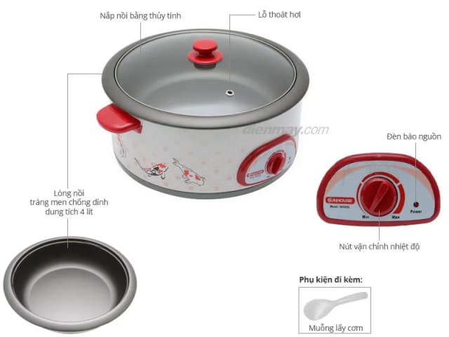 So sánh giá Nồi lẩu điện Sunhouse SH-525L 4 lít rẻ nhất? - Ảnh 4