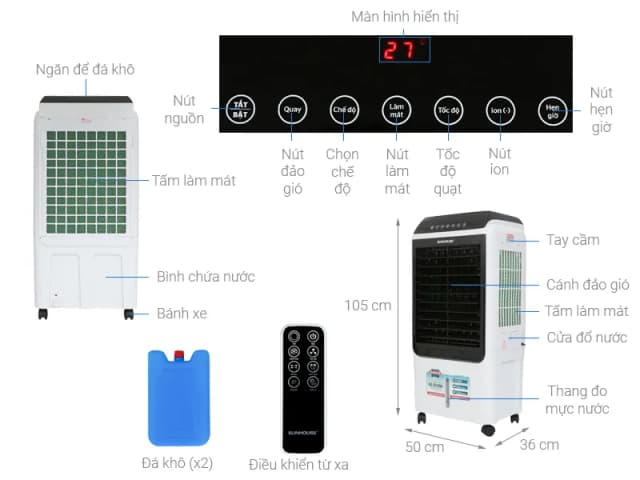 So sánh giá Quạt điều hòa Sunhouse SHD7727 150W rẻ nhất? - Ảnh 9