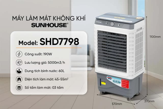 Quạt điều hòa Sunhouse SHD7798 190W - Ảnh 9