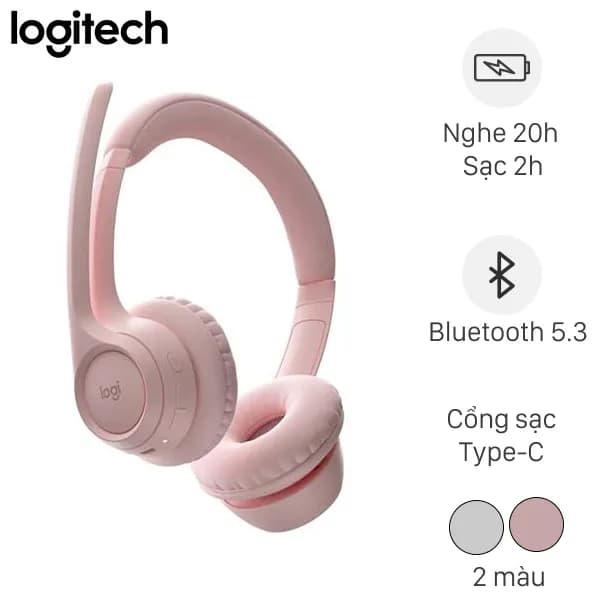 Tai nghe Bluetooth Chụp Tai Logitech Zone 300 (imei) - Ảnh 9