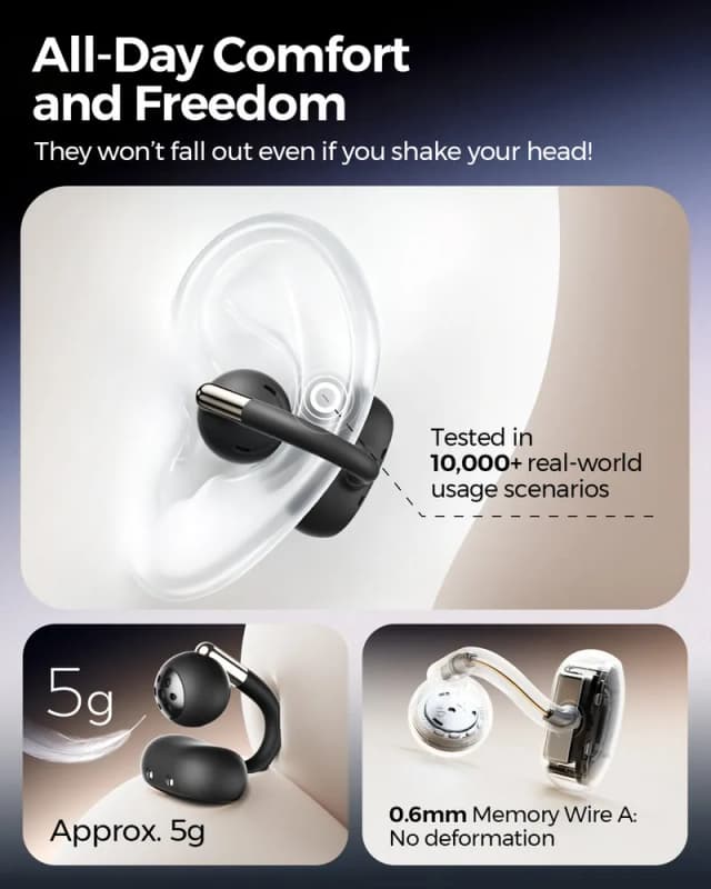 So sánh giá Tai nghe Bluetooth Open-Ear OWS SoundPeats Clip 1 rẻ nhất? - Ảnh 11