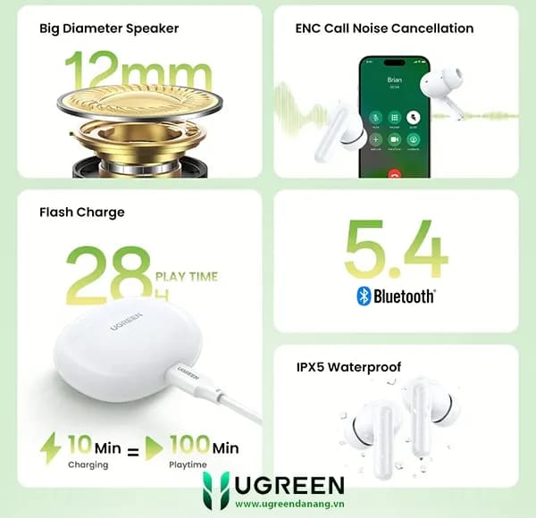 So sánh giá Tai nghe Bluetooth True Wireless Ugreen HiTune P3 WS207 45110 rẻ nhất? - Ảnh 11