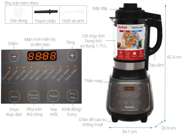 Top 1 so sánh giá Máy làm sữa hạt đa năng Tefal BL967B66 - Tìm sản phẩm giá rẻ nhất - Ảnh 5