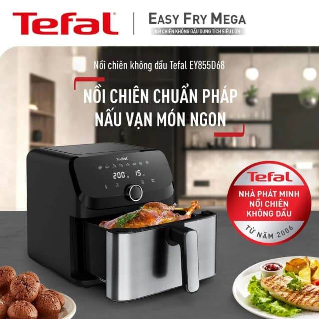So sánh giá Nồi chiên không dầu Tefal 7.5 lít EY855D68 rẻ nhất? - Ảnh 4