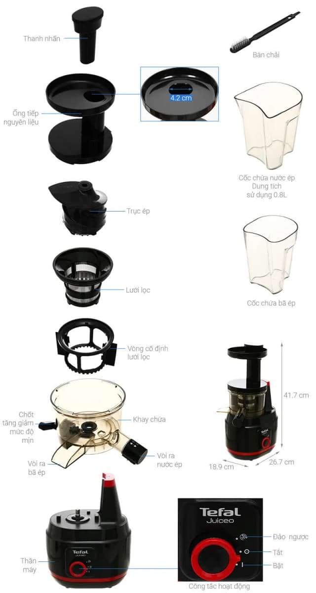 So sánh giá Máy ép chậm Tefal ZC150838 rẻ nhất? - Ảnh 12