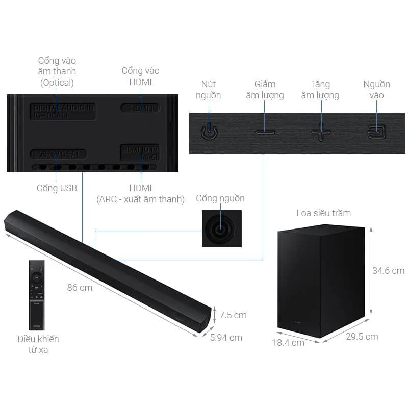 Bộ loa thanh Samsung HW-B550 410W - Giá rẻ nhất hôm nay - Ảnh 16