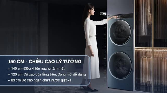 So sánh giá Tháp giặt sấy Haier Laundry Center Inverter giặt 14 kg - sấy 13 kg HWD140-BD14LCU1L(GN) rẻ nhất? - Ảnh 5