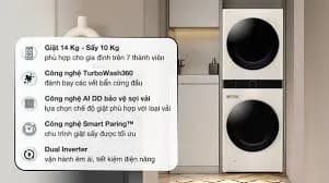 So sánh giá Tháp giặt sấy LG WashTower Inverter giặt 14 kg - sấy 10 kg WT1410NHEG rẻ nhất? - Ảnh 5