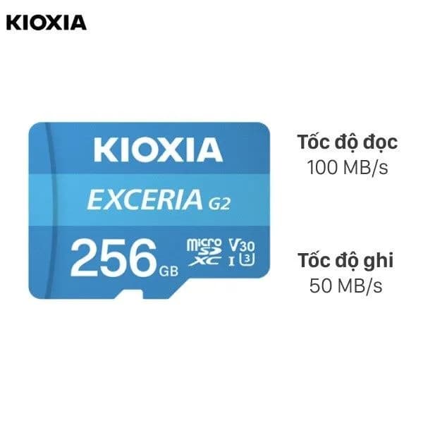 Thẻ nhớ chuyên Camera Kioxia MicroSD 256GB class 10_U3 - Ảnh 6