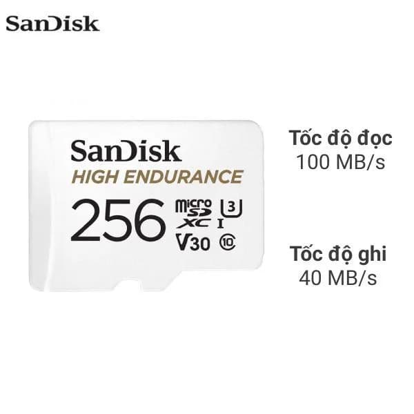 Thẻ nhớ chuyên Camera Sandisk MicroSD 256GB class 10_U3 - Ảnh 3