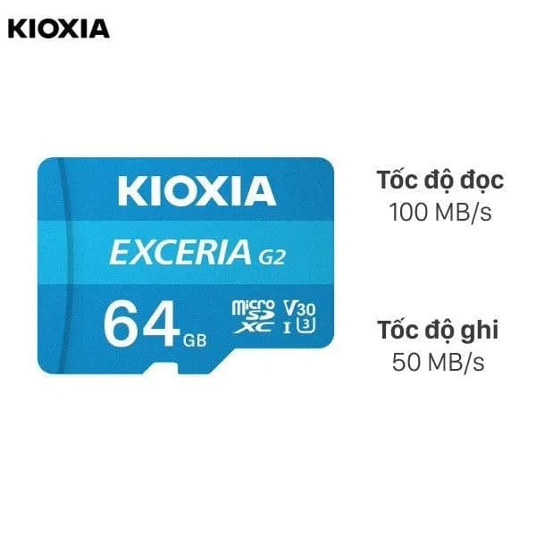 Thẻ nhớ Kioxia MicroSD 64GB Class 10_U3 - Ảnh 8