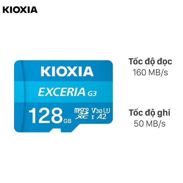 Thẻ nhớ Kioxia MicroSD G3 128GB Class 10_U3 - Giá rẻ nhất hôm nay - Ảnh 1