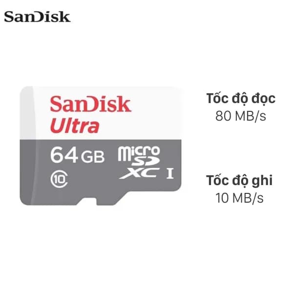 Thẻ nhớ Sandisk MicroSD 64GB class 10_U1 - Ảnh 6