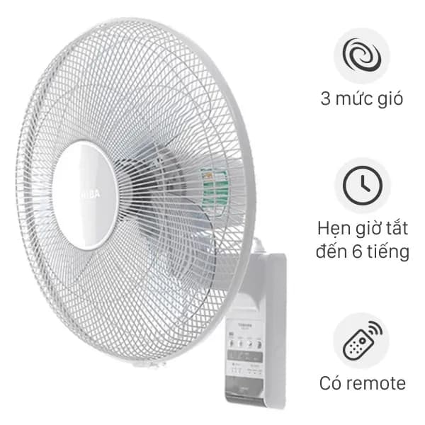 So sánh giá Quạt treo tường Toshiba 3 cánh F-WSA20(H)VN 55W rẻ nhất? - Ảnh 3