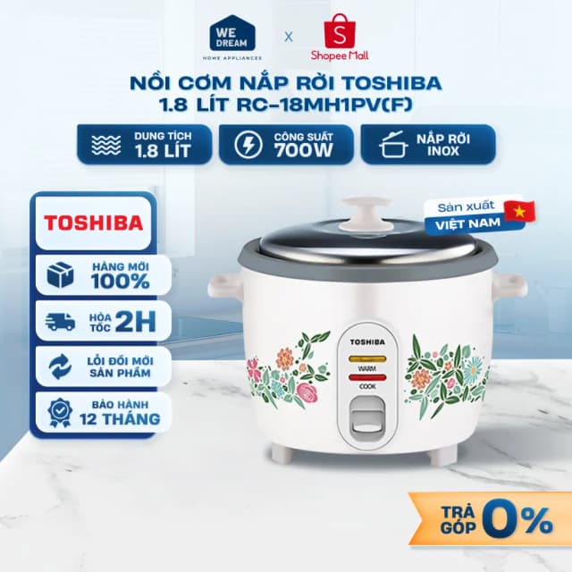 So sánh giá Nồi cơm nắp rời Toshiba 1.8 lít RC-18MH1PV(F) rẻ nhất? - Ảnh 17