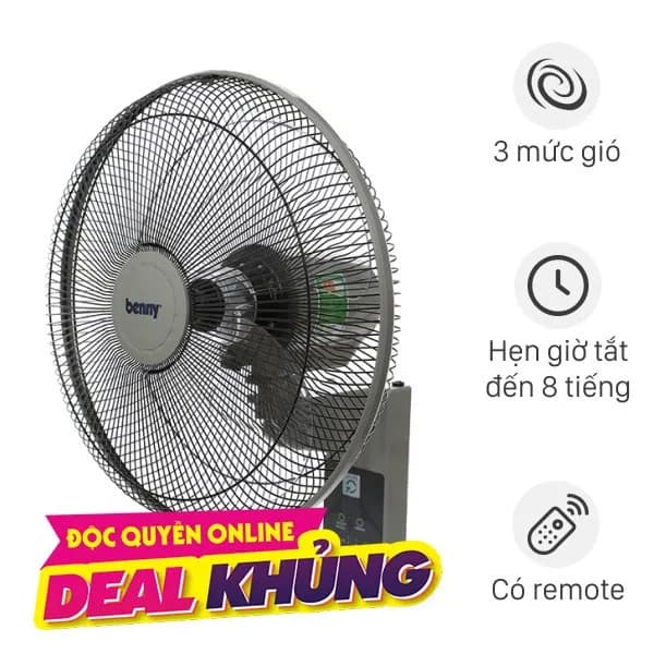 So sánh giá Quạt treo tường Benny 3 cánh FMW16 50W rẻ nhất? - Ảnh 5