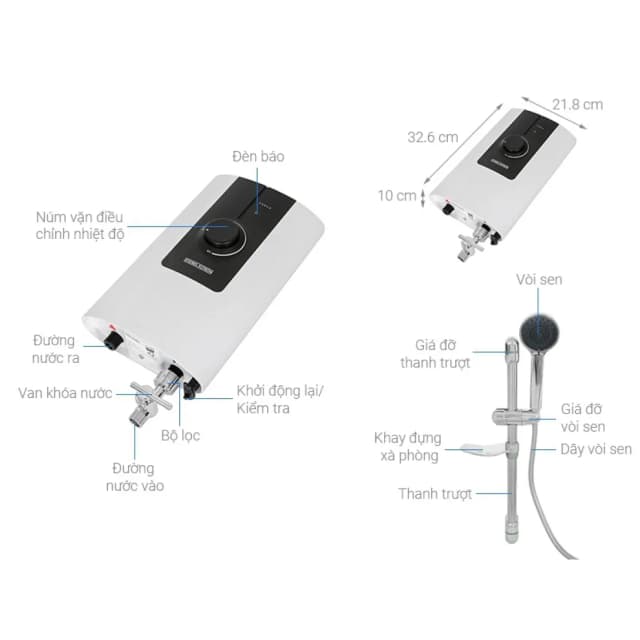 So sánh giá Máy nước nóng trực tiếp Stiebel Eltron 4500W WS 45 EC rẻ nhất? - Ảnh 3