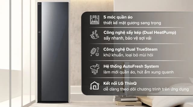 So sánh giá Tủ chăm sóc quần áo thông minh LG Styler Inverter 5 móc SC5GMR80H rẻ nhất? - Ảnh 3