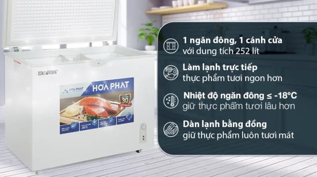 So sánh giá Tủ đông Hòa Phát 252 lít HPF AD6252 rẻ nhất? - Ảnh 3