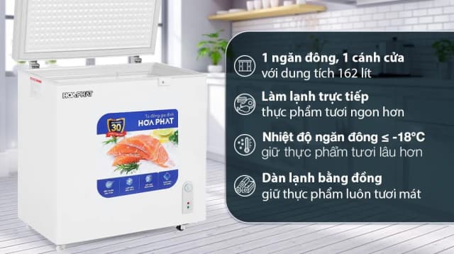 So sánh giá Tủ đông Hòa Phát 162 Lít HPF AD6162 rẻ nhất? - Ảnh 2