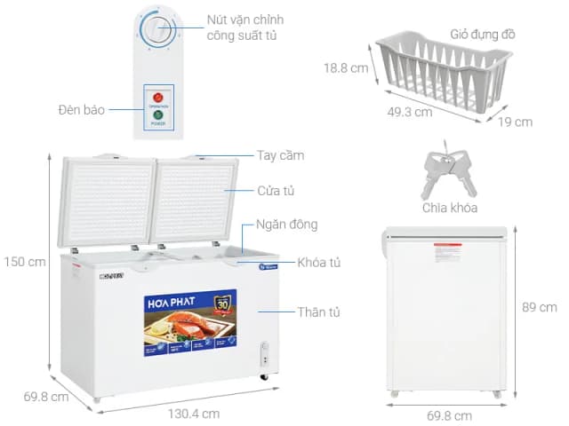 So sánh giá Tủ đông Hòa Phát Inverter 352 Lít HPF AD8352 rẻ nhất? - Ảnh 5