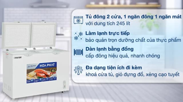 So sánh giá Tủ đông Hòa Phát 245 Lít HPF BD6245 rẻ nhất? - Ảnh 7
