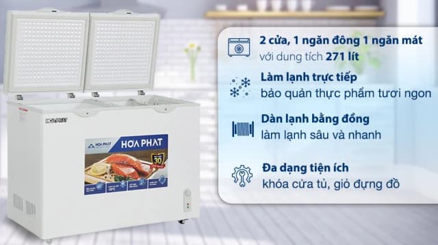 So sánh giá Tủ đông Hòa Phát 271 Lít HPF BD6271 rẻ nhất? - Ảnh 2
