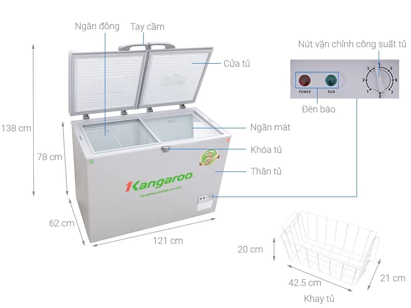 So sánh giá Tủ đông Kangaroo 252 lít KG398C2 - Tìm sản phẩm giá rẻ nhất - Ảnh 8