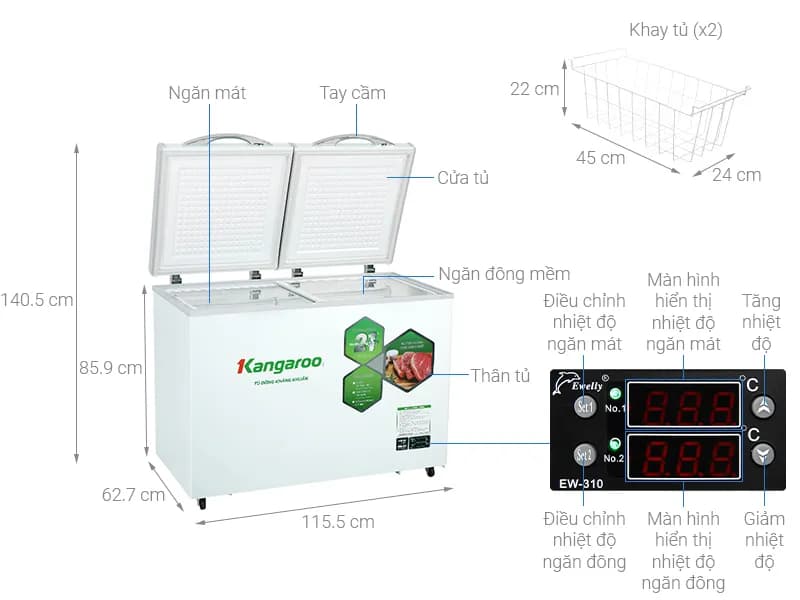 So sánh giá Tủ đông Kangaroo 252 lít KGFZ318NG2 - Tìm sản phẩm giá rẻ nhất - Ảnh 17