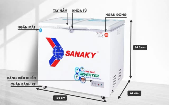 So sánh giá Tủ đông Sanaky Inverter 220 lít VH-2899W3 rẻ nhất? - Ảnh 8