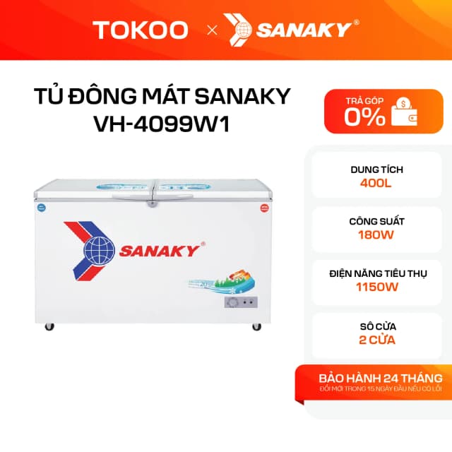 Tủ đông Sanaky Inverter 280 lít VH-4099W1 - Ảnh 6