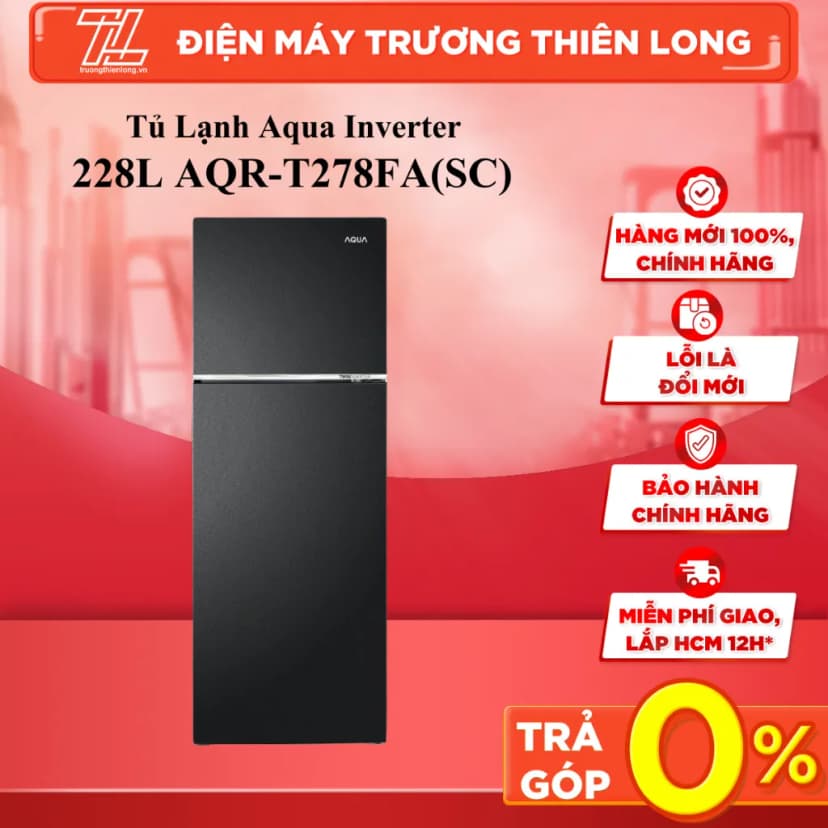 Tủ lạnh Aqua Inverter 283 lít AQR-T305FA(WLB) - Giá rẻ nhất hôm nay - Ảnh 1