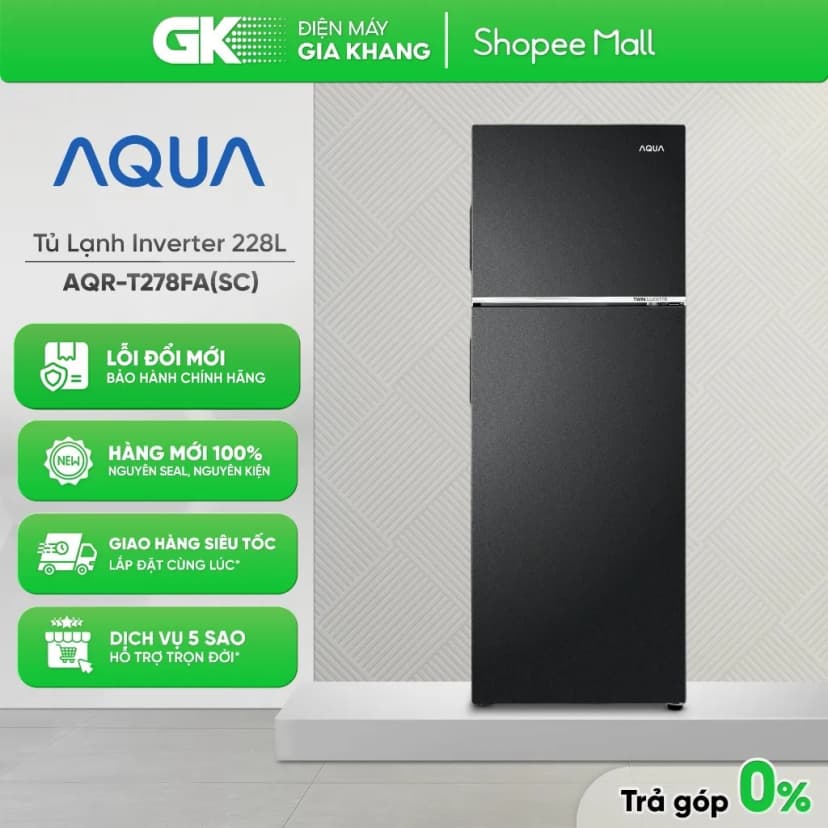 Tủ lạnh Aqua Inverter 283 lít AQR-T305FA(WLB) - Giá rẻ nhất hôm nay - Ảnh 5
