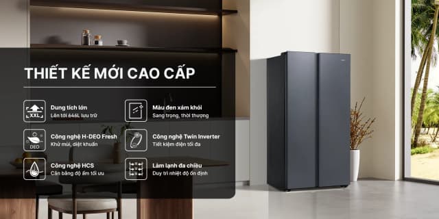 So sánh giá Tủ lạnh Aqua Inverter 646 lít Side By Side AQR-S682XA(SLB) rẻ nhất? - Ảnh 12