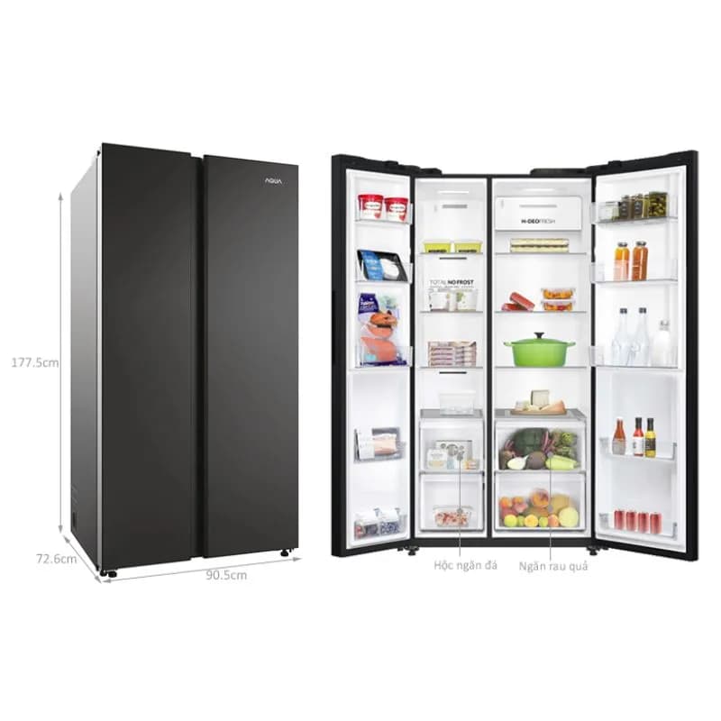 Tủ lạnh Aqua Inverter 646 lít Side By Side AQR-S682XA(WGB) - Giá rẻ nhất hôm nay - Ảnh 12