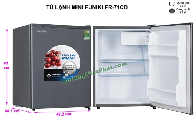 So sánh giá Tủ lạnh Funiki 74 lít FR-71CD rẻ nhất?