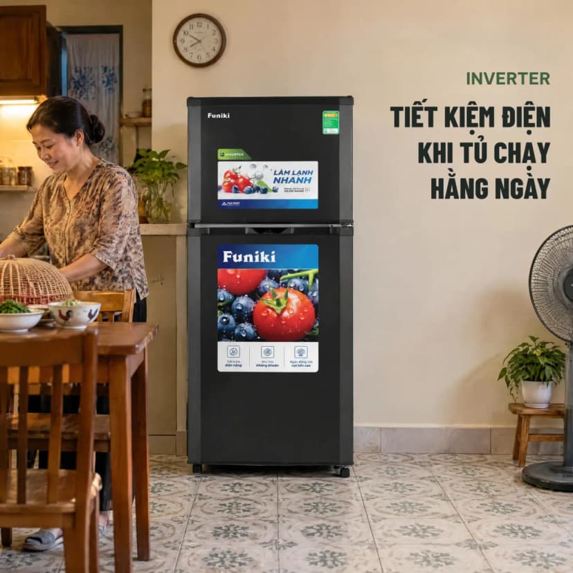 Tủ lạnh Funiki Inverter 185 lít HR T8185TDG - Giá rẻ nhất hôm nay - Ảnh 4
