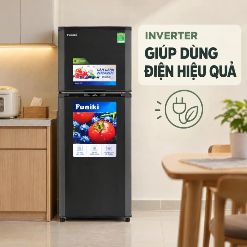 Tủ lạnh Funiki Inverter 209 lít HR T8209TDG - Giá rẻ nhất hôm nay - Ảnh 3