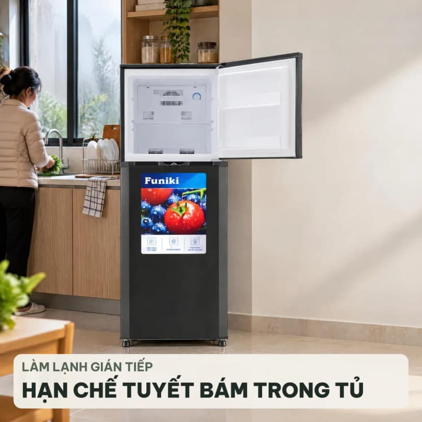 Tủ lạnh Funiki Inverter 209 lít HR T8209TDG - Giá rẻ nhất hôm nay - Ảnh 4