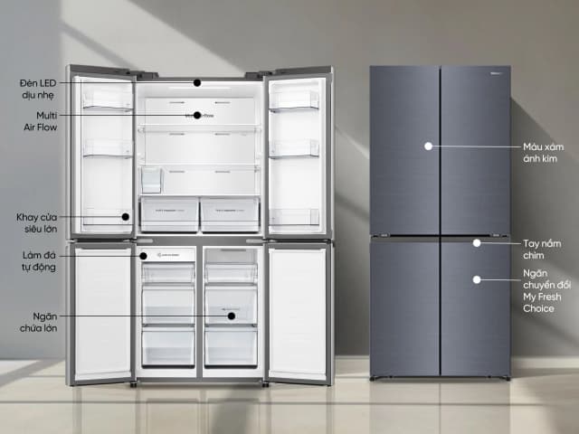 Tủ lạnh Hisense Inverter 488 lít Multi Door RQ630N4EBUI3 - Ảnh 2